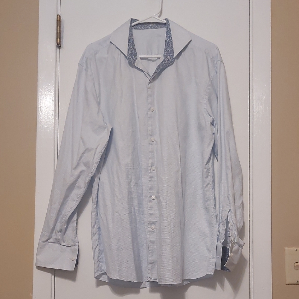 Men's Light Blue LS Dress Shirt By J. Hilburn